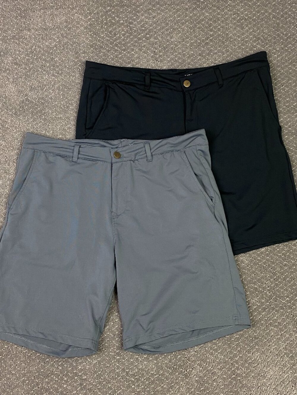 Barbell Apparel Anything Shorts Lot of 2 Mens XXL Black Gray golf Performance